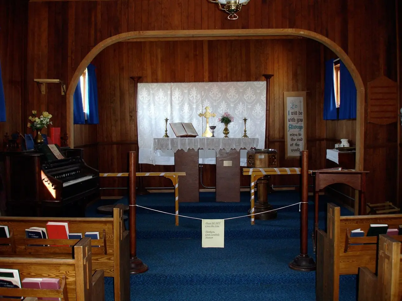 Interior of the historic Anglican church
