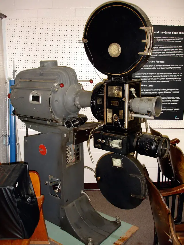 Vintage movie projector in the museum